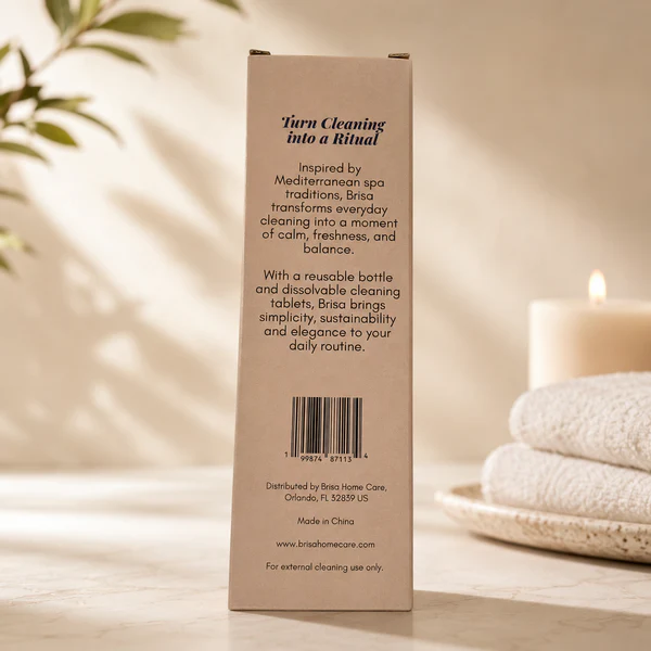 Lavender Cleaning Kit - Refillable Spray Bottle with 4 Multi Purpose Cleaning Tablets